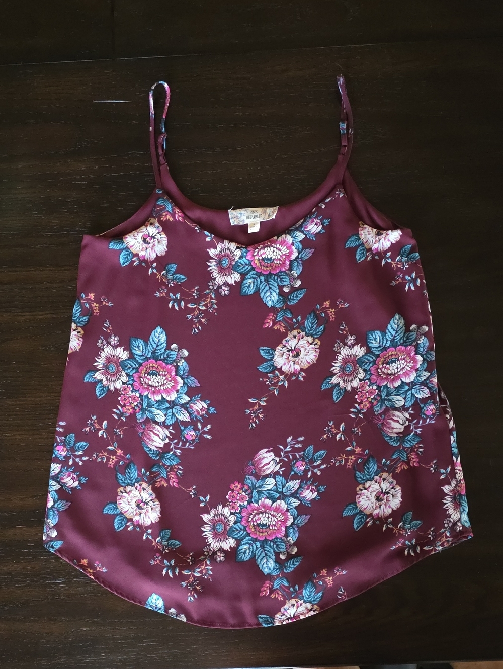 Pink Republic Burgundy Floral Cami